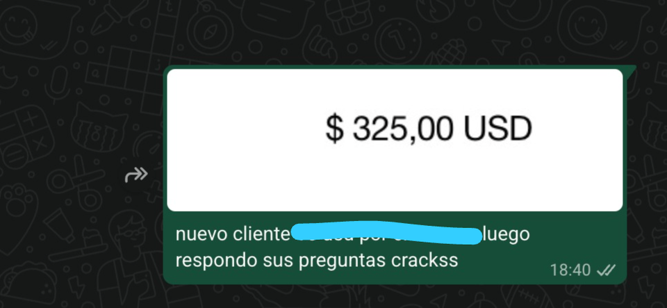 Cobro de un alumno
